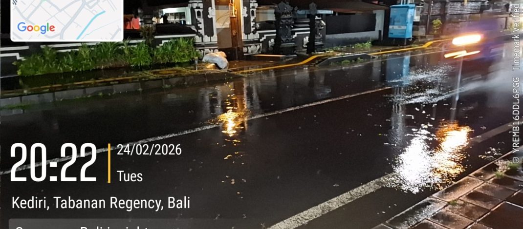 Akibat Banjir Semalam, Masih Banyak Genangan Air Di Banjar Pande Kediri Tabanan