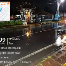 Akibat Banjir Semalam, Masih Banyak Genangan Air Di Banjar Pande Kediri Tabanan