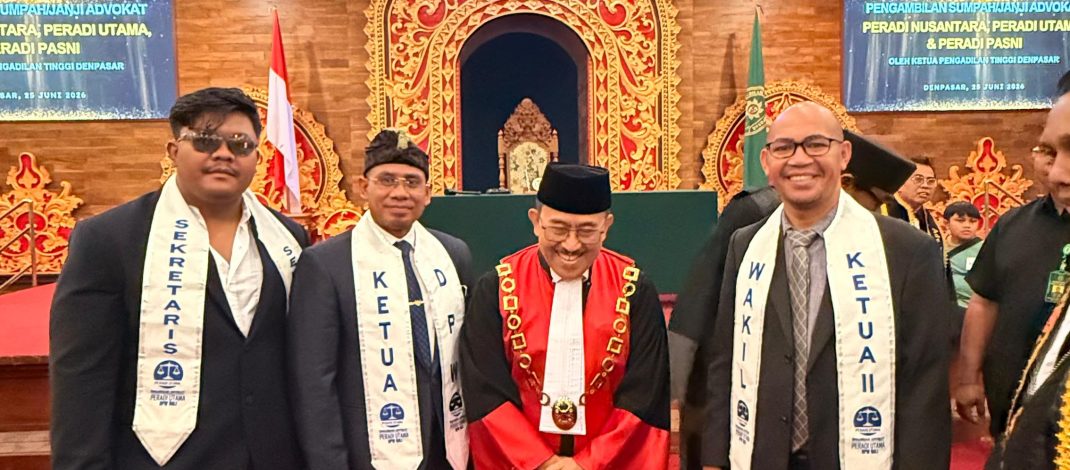 Peradi Utama Bali Gelar Penyumpahan Advokat Baru di Pengadilan Tinggi Denpasar, Tekankan Komitmen Bantu Masyarakat Lemah